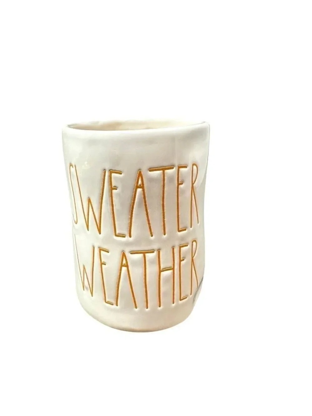 Rae Dunn Sweater Weather Candle Ceramic Jar Pumpkin Latte Autumn Fall Gift Decor
